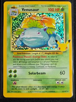 Venusaur 15/102 (Holo) Celebrations Classic Collection Lightly Played - Image 1