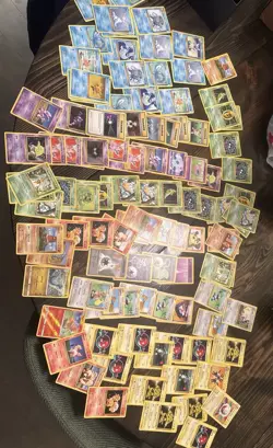 Vintage Pokemon Card Lot 100+ Base Set Jungle Fossil WOTC Cards Electabuzz Vulpi - Image 1