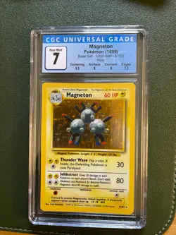 Magneton 9/102 Base Set Unlimited HOLO Pokemon CGC graded 7 - Image 1