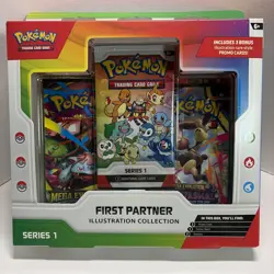 POKEMON FIRST PARTNER ILLUSTRATION COLLECTION SERIES 1 BOX NEW FACTORY SEALED - Image 1