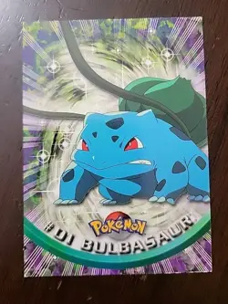 LP! BLUE Label Topps Pokemon Bulbasaur #01 Series 1 Tv Animation Edition - Image 1