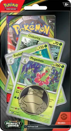 Pokemon TCG Mega Evolution Perfect Order Premium Checklane Meganium Blister Pk - Image 1