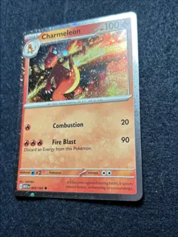 Pokemon Scarlet & Violet 151 Cosmos Holo Charmeleon 005/165 Swirl - Image 3