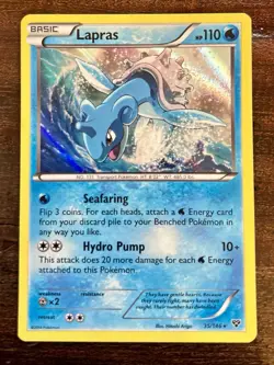 Pokemon TCG Lapras XY 35/146 Holo Holo Rare LP - Image 1