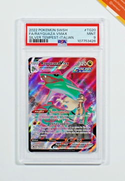 Pokemon PSA 9 Rayquaza Vmax #TG20 Full Art Tempesta Argentata 2022 Italiano - Image 1