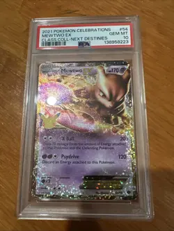 2021 POKEMON CELEBRATIONS CLASSIC COLL #54 MEWTWO EX PSA 10 - Image 1