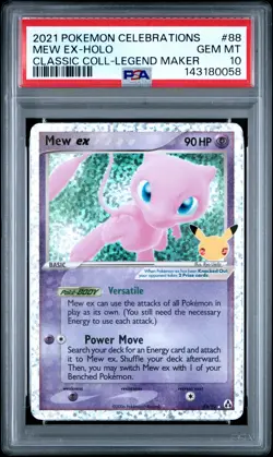 2021 POKEMON CELEBRATIONS CLASSIC COLL #88 MEW EX-HOLO PSA 10 - Image 1