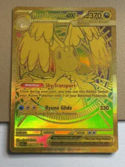MEGA DRAGONITE EX POKEMON TCG 295/217 ASCENDED HEROES HYPER RARE - Image 2