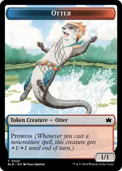 Otter Token (Regular) MTG Bloomburrow NM FRESH Full Art - Image 1