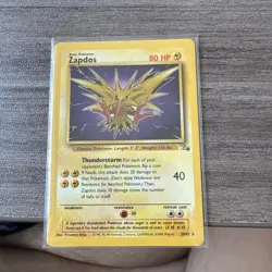 Zapdos 30/62 Rare Non Holo - Fossil Set 1999 Unlimited WOTC Pokemon TCG - NM - Image 1