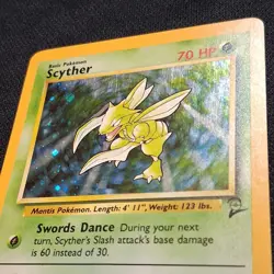 Scyther - (LP + Swirl) Base Set 2 Holo 17/130 2000 English Pokemon TCG - Image 3