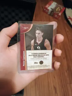 Pelle Larsson 2024-25 Topps Finest Flashback Auto RC Blue X-Fractor /99 Heat - Image 2