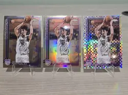 2025 Topps Chrome Basketball Lot Maxime Raynaud RC 293 Refractor X Fractor Base - Image 1