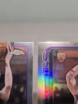 2025 Topps Chrome Basketball Lot Maxime Raynaud RC 293 Refractor X Fractor Base - Image 4
