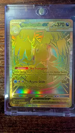 Pokemon Mega Dragonite EX Full Art Holo 370 HP Card 295/217 English - Image 1