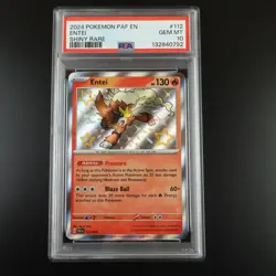 PSA 10 Entei 112/091 Paldean Fates Shiny Graded Pokemon Card - Image 1