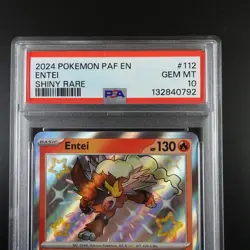 PSA 10 Entei 112/091 Paldean Fates Shiny Graded Pokemon Card - Image 2