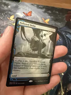 Polluted Delta Zendikar Rising Expeditions Foil Card, Near Mint Condition - Image 1