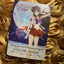 MARS Sailor Moon CRYSTAL MOON edition Goddess Beauty Anime Foil Girl Card - Image 1