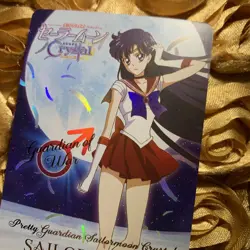 MARS Sailor Moon CRYSTAL MOON edition Goddess Beauty Anime Foil Girl Card - Image 2