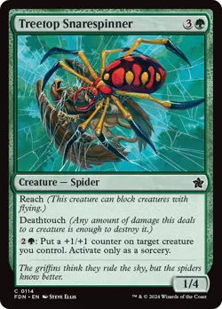 Treetop Snarespinner [Foundations] Lightly Played Foil - Image 1