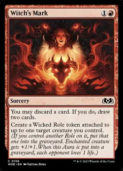 1x Witch's Mark NM Eng MTG - Wilds of Eldraine - Image 1