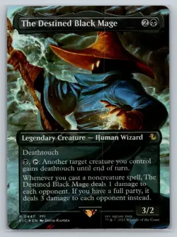 The Destined Black Mage (Borderless) Commander: Final Fantasy Foil - Image 1