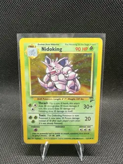 Pokemon Nidoking Base Set 2 Holo Rare 11/130 90 2000 English (LP) - Image 1