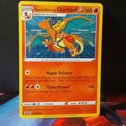 Pokemon TCG Special Delivery Charizard SWSH075 NM - Image 1