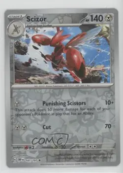 Scizor Reverse Foil Pokemon Scarlet & Violet: Obsidian Flames OBF #141 - Image 1