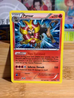 PYROAR 12/119 XY Phantom Forces Holo Rare Pokemon TCG Lightly Played - Image 1