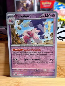 TINKATON 105/193 Paldea Evolved R Reverse Holo Pokemon TCG NM - Image 1