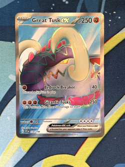 (T) POKEMON TCG Great Tusk ex 230/198 SV01: Scarlet & Violet Base Set Holo - Image 1