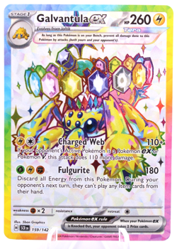 Holo Galvantula ex - 159/142 Ultra Rare Stellar Crown Pokemon TCG - Image 1