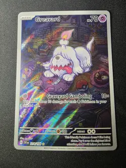 Pokemon TCG Scarlet & Violet Base Set Holo Illustration Rare Greavard 214/198 - Image 1