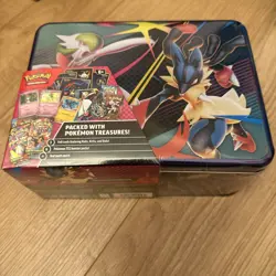 Pokemon TCG - Collector Tin Chest Mega Gardevoir & Mega Lucario Sealed & New - Image 1