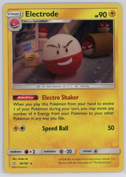 Pokemon TCG Electrode Sun & Moon - Team Up 39/181 Holo Rare - Image 1
