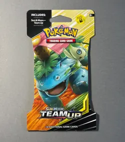Pokemon TCG Sun & Moon Team Up Sleeved Booster Pack Venusaur & Celebi - Image 1