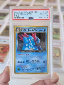 PSA 10 Dark Feraligatr Holo 160 Neo 4 Pokemon Japanese Card - Image 1
