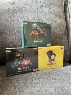 One Piece OP06, OP07 and OP08 Booster Box Bundle English Sealed - Image 1