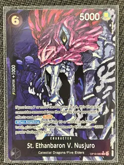 St. Ethanbaron V. Nusjuro One Piece TCG Alt Art OP13-080 Carrying On His Will NM - Image 1