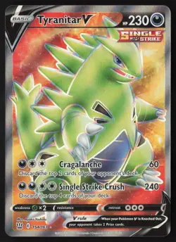 Tyranitar V - 154/163 - Ultra Rare - Battle Styles - Pokemon Card - NM/M - Image 1