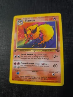 Pokemon TCG Flareon 19/64 1st Edition Jungle Card LP (SKU 1-5) - Image 1