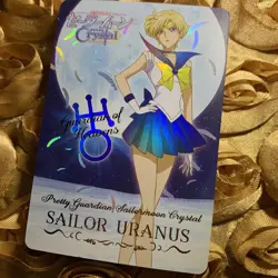 URANUS Sailor Moon CRYSTAL MOON edition Goddess Beauty Anime Foil Girl Card - Image 1