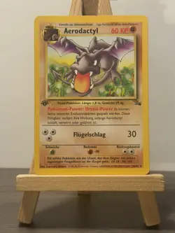 Aerodactyl 16/62 1st Edition Rare Pokemon Card Wotc German 1999/2000 - Image 1