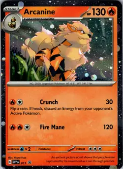 Arcanine SV: Scarlet & Violet Promo Cards Cosmo Holo 011 Near Mint - Image 1