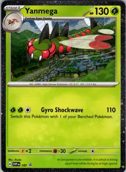 Yanmega SV: Scarlet & Violet Promo Cards Cosmo Holo 187 Near Mint - Image 1