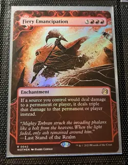 MTG Fiery Emancipation Foil WOT 0042 - Image 1