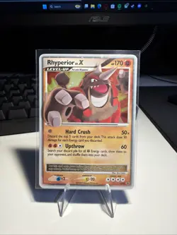 Pokemon Rhyperior LV.X TCG DP29 Diamond & Pearl Black Star Promo LP+ - Image 1
