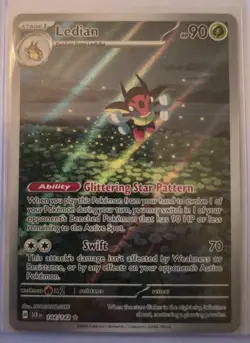 Ledian 144/142 Illustration Rare Pokemon Stellar Crown NM Condition - Image 1